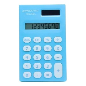 CALCULADORA DE BOLSO 8 DIG. AZUL PC625 PROCALC