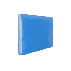 PASTA SANFONADA PLÁSTICA A4 C/ 12 DIVISÓRIAS AZUL POLIBRAS