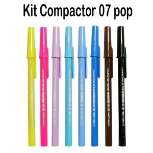 KIT CANETA COMPACTOR 07 POP 8 CORES