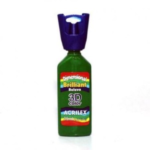 TINTA DIMENSIONAL BRILHANTE RELEVO 3D VERDE MUSGO 513 ACRILEX