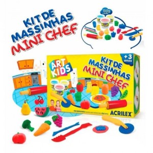 KIT DE MASSINHAS MINI CHEF ART KIDS ACRILEX