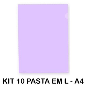 PASTA EM L A4 BREEZE LILAS PASTEL 10 UNID DAC.
