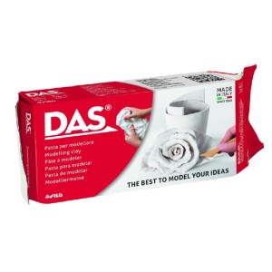 MASSA DE MODELAR CERAMICA FRIA 500G BRANCA DAS