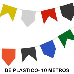 BANDEIRINHA PLÁSTICO 10 METROS COLORIDA