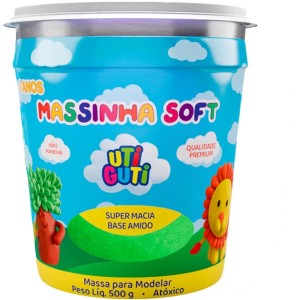 MASSINHA DE MODELAR SOFT 500G VERDE CLARO UTI GUTI