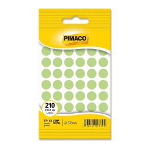 ETIQUETA TP-12 210UN VERDE PASTEL PIMACO