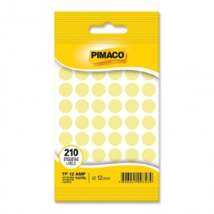 ETIQUETA TP-12 210UN AMARELA PASTEL PIMACO