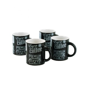 CONJUNTO DE 4 XÍCARAS CERÂMICA CAFÉ