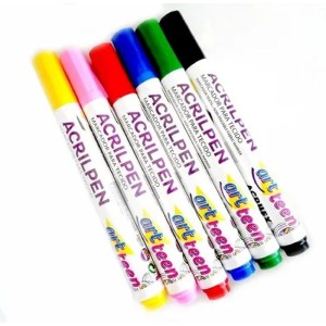 MARCADOR PARA TECIDO 6 CORES ACRILEX