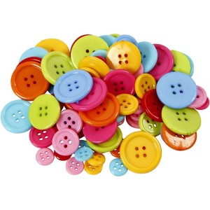 BOTÕES COLORIDOS 30MM C/ 5 UNIDS