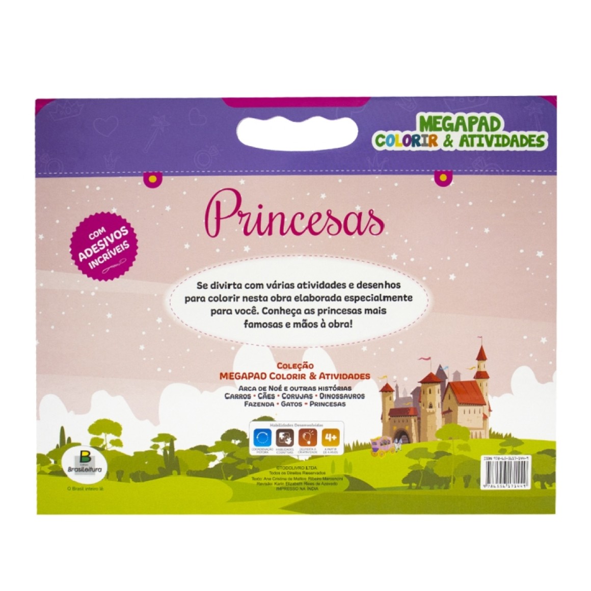 Livro Megapad - Colorir & Atividades com Adesivos: Princesas