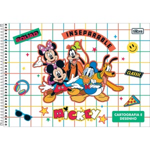 CADERNO ESP CARTOGRAFIA E DESENHO CD MICKEY 80 FLS TILIBRA