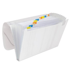 PASTA SANFONADA A4 COM 12 DIVISÕES TRASPARENTE LINE DAC