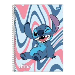 CADERNO ESPIRAL CD UNIV 1M STITCH 80 FOLHAS FORONI