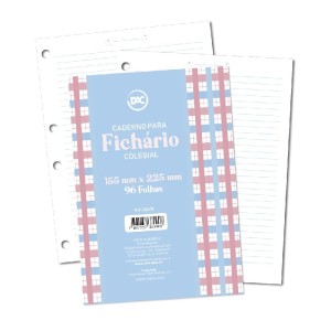 Bloco de folhas para fichário 1/4 96FLS DAC