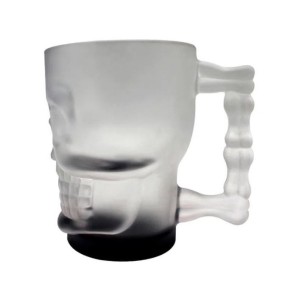 CANECA 500ML CAVEIRA SKULL MUG C/ BASE PRETA  - ZONA CRIATIVA