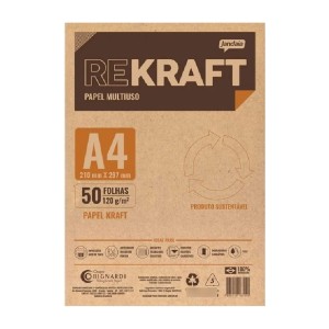 PAPEL KRAFT A4 120G JANDAIA 50FLS JANDAIA
