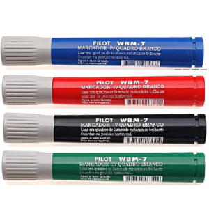 MARCADOR PARA QUADRO BRANCO RECARREGAVEL WBM-7 C/4CORES PILOT