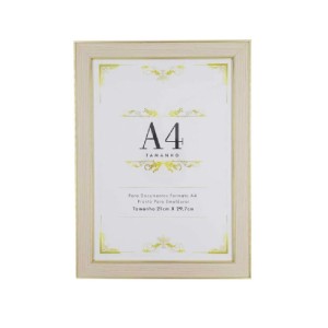 PORTA RETRATO A4 CERTIFICADO DOURADO