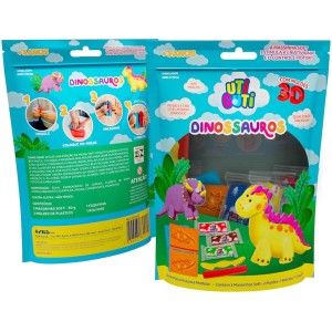 KIT MASSINHA DE MODELAR DINOSSAUROS UTI GUTI