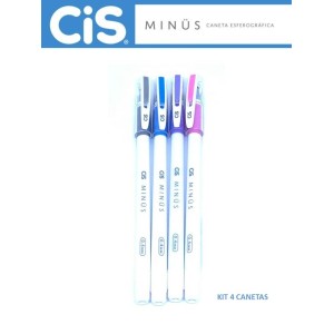KIT CANETA ESFEROGRAFICA  MINUS 0,4MM  CIS