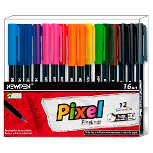 CANETA PIXEL FINELINER 0,5MM C/16 UNIDS  NEWPEN