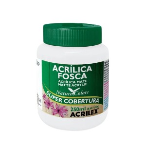 TINTA ACRÍLICA FOSCA 250ML BRANCO 519 ACRILEX