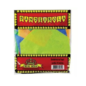 BANDEIROLA DE PAPEL 10 METROS REAL SEDA