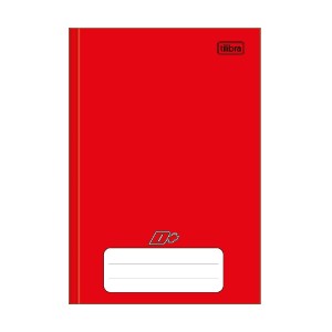 CADERNO BROCHURA CAPA DURA 1/4  VERMELHO 48 FLS D+ TILIBRA