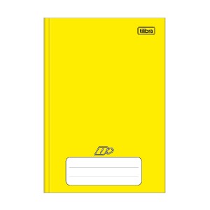 CADERNO BROCHURA CAPA DURA 1/4 AMARELO 96 FLS D+ TILIBRA