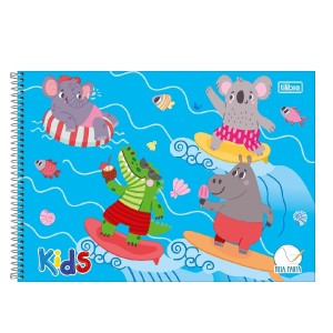 CADERNO ESPIRAL CD MEIA PAUTA SAPECA MASCULINO 40FLS TILIBRA