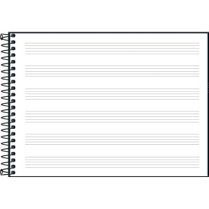 CADERNO DE MÚSICA ESPIRAL CAPA DURA P 80 FOLHAS TILIBRA