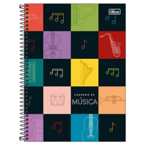 CADERNO DE MÚSICA ESPIRAL CD UNIVERSITÁRIO 80 FLS TILIBRA
