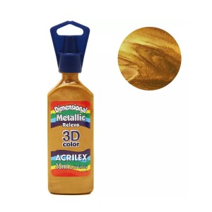 TINTA DIMENSIONAL METALLIC RELEVO 3D OURO VELHO 548 ACRILEX