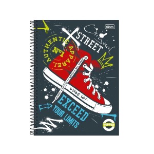 CADERNO ESPIRAL UNIVERSIT CD 10M 160F PEPPER MASC TILIBRA