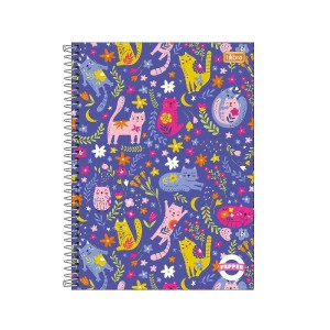 CADERNO ESPIRAL UNIVERS CD 16M 256FLS PEPPER FEM TILIBRA