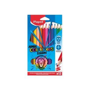LÁPIS DE COR COLOR’PEPS STRONG JUMBO 12 CORES MAPED 