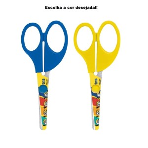 TESOURA ESCOLAR LÂMINA DECORADA 13CM MINIONS TRIS