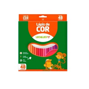 LÁPIS 48 CORES SEXTAVADO LEO&LEO