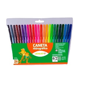 CANETINHA HIDROGRÁFICA 24 CORES LEO&LEO