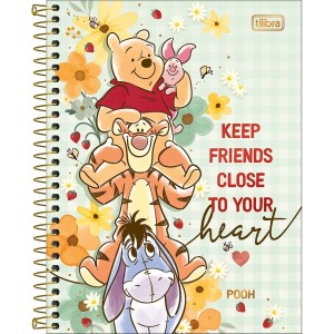 CADERNO ESPIRAL CD COLEGIAL 10M POOH 160 FOLHAS TILIBRA