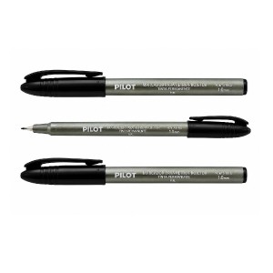 KIT MARCADOR PARA RETRO PROJETOR 1.0MM PRETO 3 UNIDS PILOT