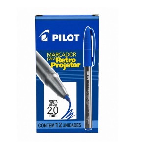 MARCADOR PARA RETRO PROJETOR AZUL 2.0MM CAIXA 12UNIDS PILOT