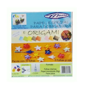 PAPEL ESPECIAL PARA ORIGAMI E DOBRADURA 16X16 50 FLS MENNO
