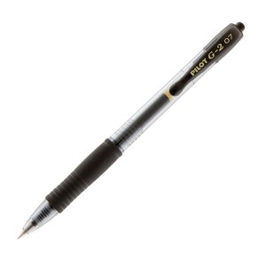 CANETA ESFEROGRÁFICA RETRÁTIL TINTA GEL G2 0.7 PRETA PILOT
