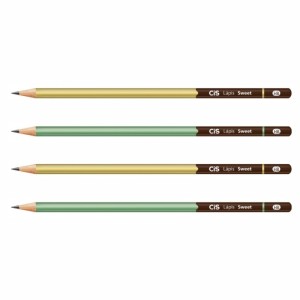 KIT 4 LÁPIS PRETO GRAFITE HB REDONDO SWEET CIS