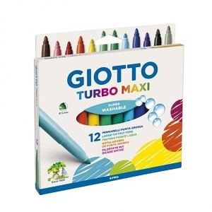 CANETA HIDROGRÁFICA TURBO MAXI C/ 12 CORES GIOTTO
